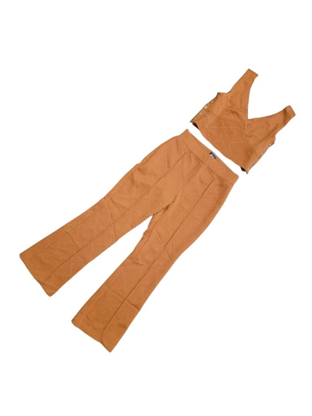 Anthropologie Flare Pants Cropped Top Set Boho Chic Feminine Womens S M
